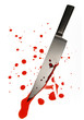 blood spattered knife