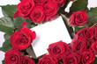 roses and blank card
