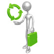 Businessman With Recycle Symbol