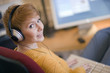 Foto: Woman with headphones Woman with headphones
