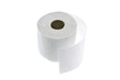 Roll of toilet paper isolated on white.