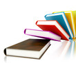 colored books isolated on white colored books isolated on white