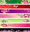 love & hearts website banners / vector / set #1