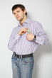 The young man isolated on white background The young man isolated on white background
