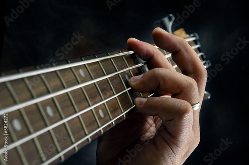 Photo: Hand of a guitarist. Hand of a guitarist.