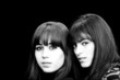 Two beautiful girls portrait in high key Two beautiful girls portrait in high key