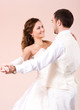 Beautiful couple - bride and groom - dancing