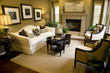 Spacious living room with a fireplace. Spacious living room with a fireplace.