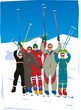 Famille au ski