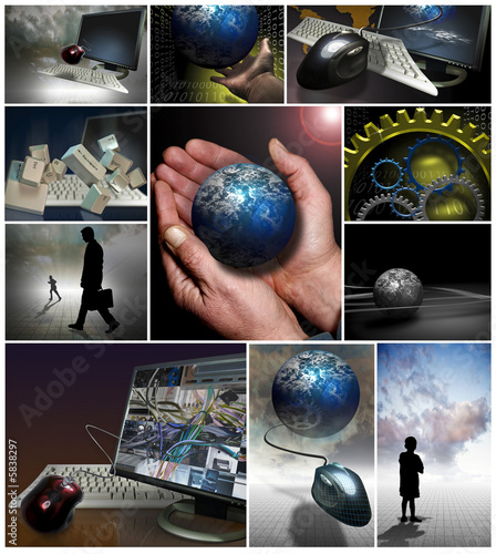 Various hardware, business, and computer images