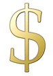 Dollarzeichen in Gold
