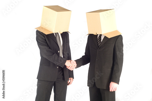 Photo: Two businessman on the white background Two businessman on the white background