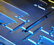 Metallic abstract.  Core of an injection moulding die.