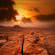Sunset in Atlas mountains, Morocco