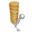 Gold Yen Coins Tower