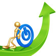 Pushing Start Up Arrow