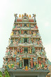 Indian temple entrance with hindu gods and deities