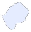 Lesotho light blue map with shadow Lesotho light blue map with shadow