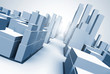 Abstract 3d model of  megacity