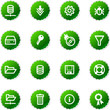 green sticker server icons