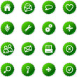 green sticker web icons
