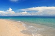 whitewash on tropical caribbean island