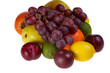 heap  of  various fruits isolated on white