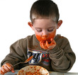 Boy Eating Spaghetti
