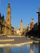 atardecer en la Plaza del Pilar de Zaragoza