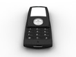 telephone mobile coulissant 3D face ouvert noir