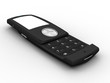 telephone mobile coulissant 3D gauche ouvert noir