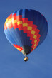 Hot air balloon above the trees