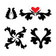 ornamental, floral design elements