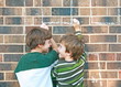 Boys Playing with Chalk