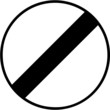 Panneau - fin d'interdiction