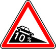 Panneau descente dangéreuse