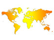Sunset world map on simple white background
