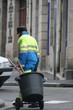 poubelle,homme,éboueur