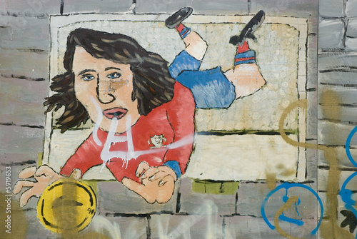 Photo: goalkeeper graffiti goalkeeper graffiti