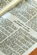 antique holy bible open to the book of the prophet isaiah 