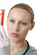 Photo: Examining a Blood Sample Examining a Blood Sample
