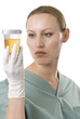 Photo: Scanning the Urine Sample Scanning the Urine Sample