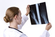 Photo: Female Doctor Checking an X-Ray Female Doctor Checking an X-Ray