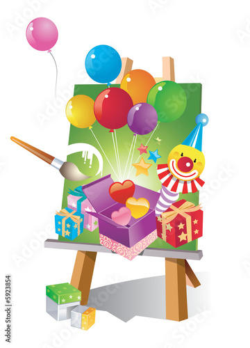 Illustration: painting your birthday joy painting your birthday joy