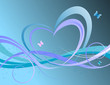 Valentines floral background, vector illustration
