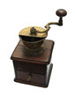 Old grinder with closed coffee box. Old grinder with closed coffee box.