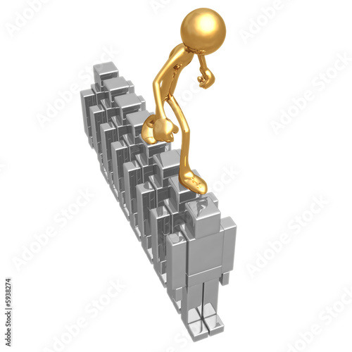 Illustration: Walk Over Cube Heads Walk Over Cube Heads