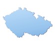 Czech Republic map filled with light blue gradient