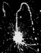 Photo: White Paint Splattered on Dark Concrete White Paint Splattered on Dark Concrete