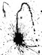 Photo: Black Paint Splattered on White Black Paint Splattered on White